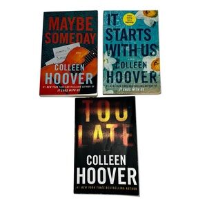 Colleen Hoover Fiction Books Lot/3 “Maybe Someday”/It Starts With Us”/“Too Late”